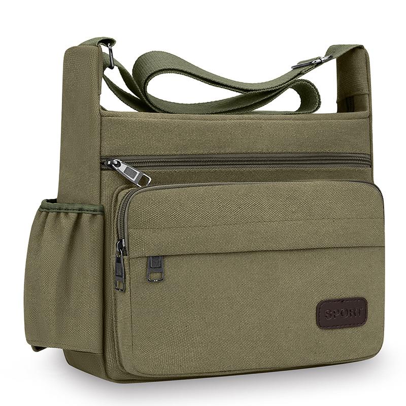 Herr Canvas Axelväskor Casual Tote Resa Crossbody-väska för män Lyxiga Messenger-väskor Mode Handväska av hög kvalitet