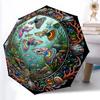 Aquatic Life Mandala Pattern Umbrella, Portable and Foldable Design, 8 Ribs, a Casual Accessory for Halloween, Christmas, and Birthday Gifts.