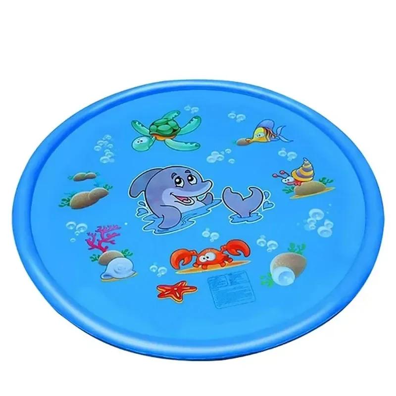 

Детская летняя уличная водная игрушка - Нескользящий толстый коврик для брызг для собак, бассейн с разбрызгивателем, забавная фонтанная игровая площадка во дворе, идеальный детский подарок