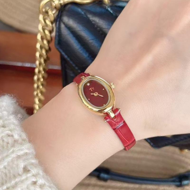 Watch Gold Angola Red Ladies Square Ladies Niche Light Luxury Retro Women'S Watch