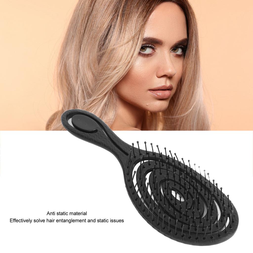 3 Pcs Paddle Hair Brush Hollow Out Painless Hair Detangling Smoothing Comb Anti Static Wet Dry Detangler