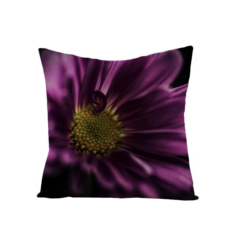 Modern Simple 3D Flower Polyester Pillow Cover for Home New Chinese Style Pillow Sofa Car Cushion Cover