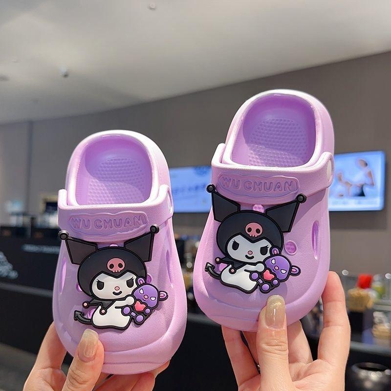 

Summer Kids Casual Shoes Sandals Cartoon shoes Summer Shoes For Girls Soft Bottom Anti-slip Blue Pink Shoes 26-27