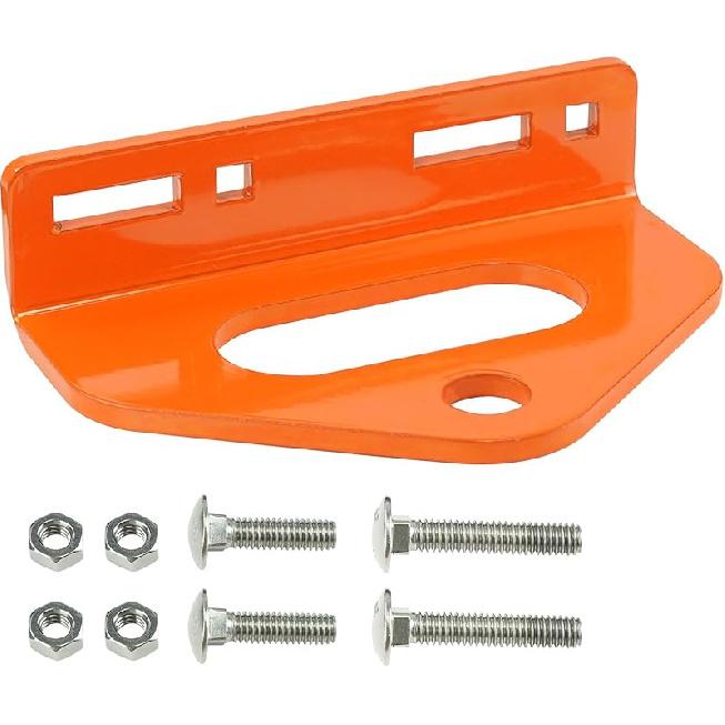 Zero Turn Mower Trailer Tow Hitch 1/4"(6mm) - Heavy Duty Lawn Mower Trailer Hitch 3/4" Hole Center with 2 Types Carriage Bolt Orange