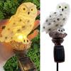 Colorful Owl Solar Garden Light Realistic Waterproof Landscape Lawn Lamp Ground Mounted Creative Solar Stake Light