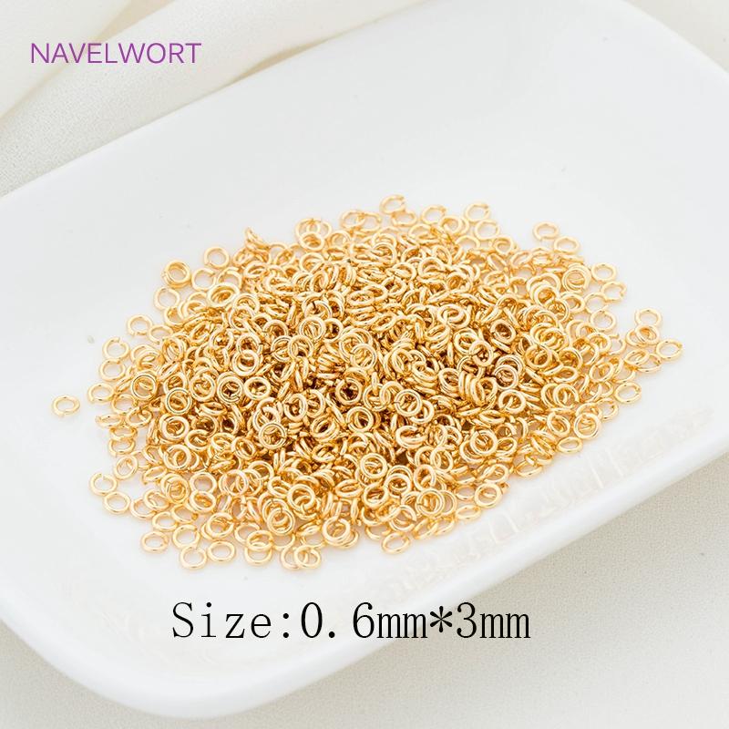 100pcs/Lot 3/4/5mm Open Jump Rings Connectors 18K Gold Plated Split Ring For Jewelry Making Finding Accessories 100 pieces