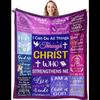 Inspirational Christian Throw Blanket for Women with Bible Verse Soft Flannel Healing Gift X Inches
