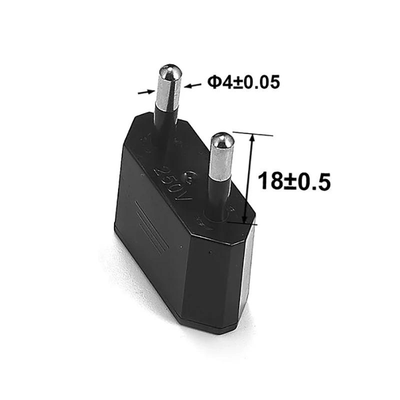 American China To EU Europe Travel International Plug Adapter 2 Pin US To EU Plug Adapter Power Converter