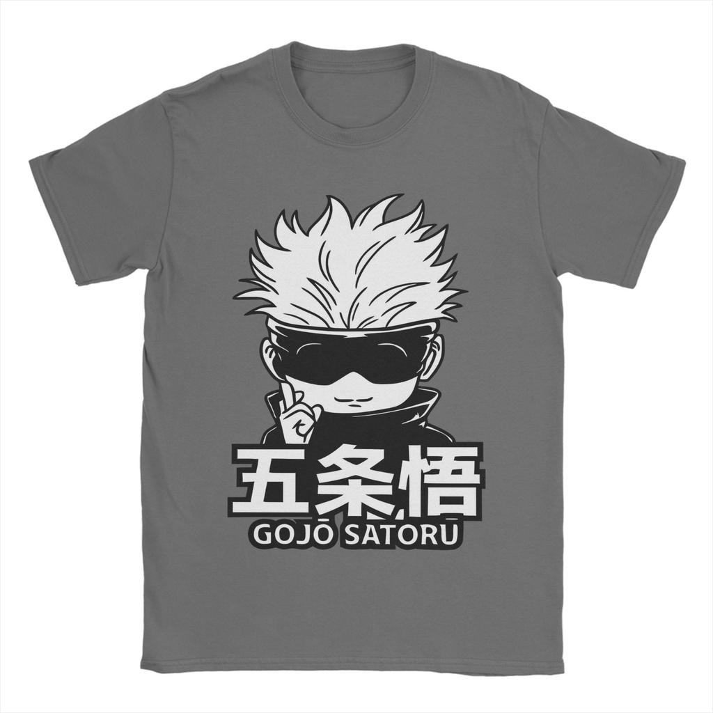 JJujutsu KKaisen Gojo Satoru T Shirts for Men Cotton Vintage TShirt Round Collar Tees Short Sleeve Clothing Gift Idea