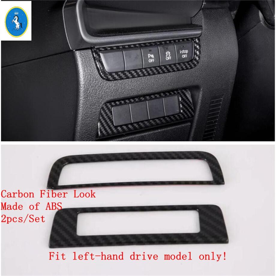

Carbon Fiber Auto Gear Head / Window Glass Lift / Steering Wheel / Door Speaker Accessories Cover Trim For Mazda 3 - Model G