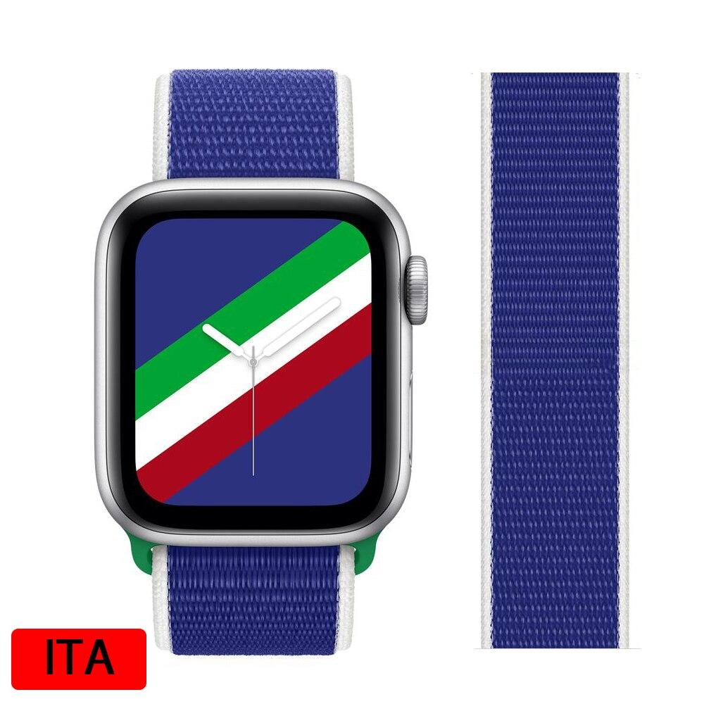 Nylon Strap for Apple Watch Band 44mm 40mm 42mm 38mm Wristband Belt International Collection Sport Loop Bracelet iWatch 5 4 3 Se 6