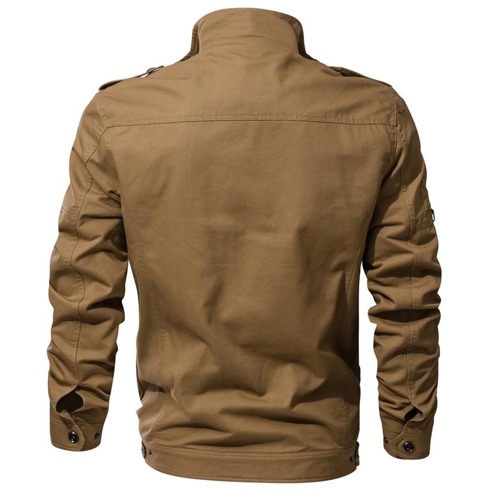 Pánské zimní vojenské oblečení Kapsa na zip Volný prodyšný kabát