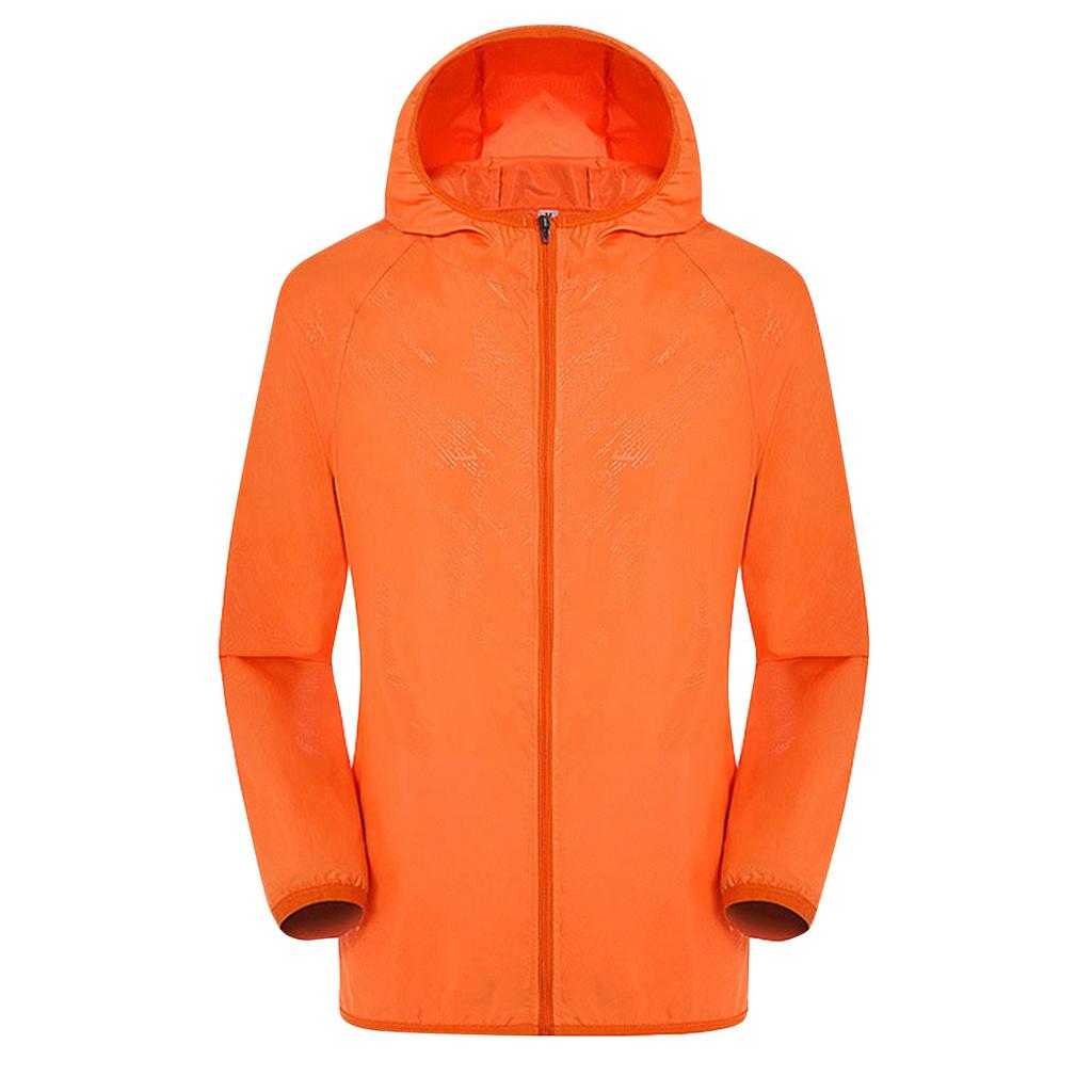 Unisex Solid Color Waterproof Sunscreen Packable Ultralight Windbreaker