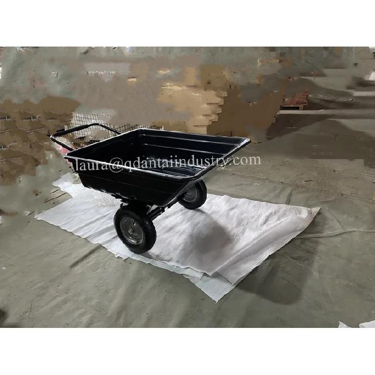 ATV Trailer Garden Transportation Tow Tipping Quad Farm Horses Heavy Duty Tractor Dump Utility Cart