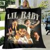 Hip -hop Singer Lil Baby Printing Blanket Children's Warm Blanket T Flange Blanket Home Travel Blanket Bed Linings Birthday Gift