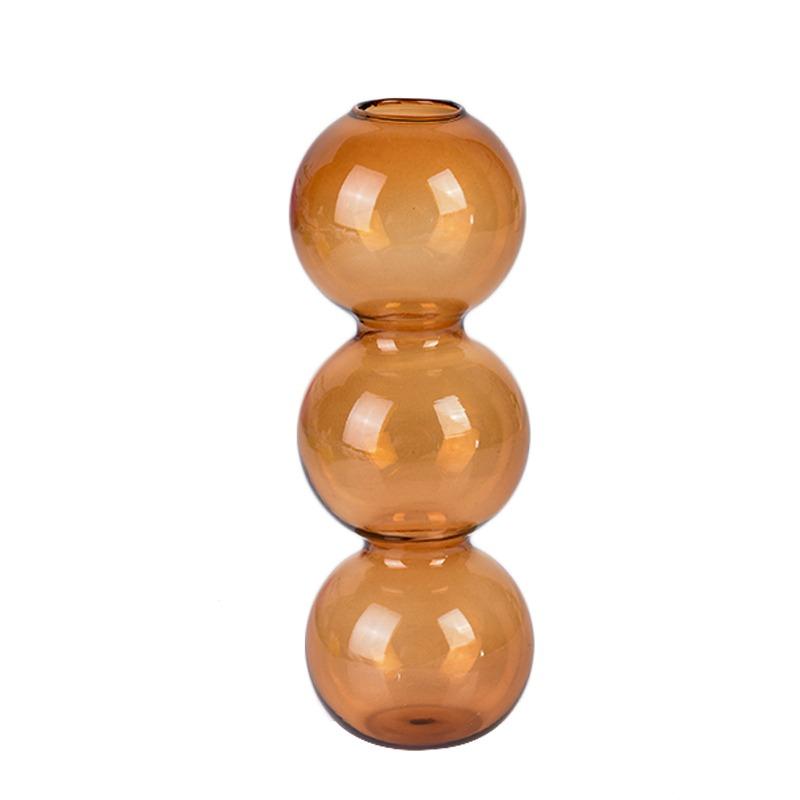 Ins Crystal Ball Bubble Glass Vase Flower Arrangement Hydroponics Ball Glass Art Flower Ware Home Decor Tabletop Glass Vase