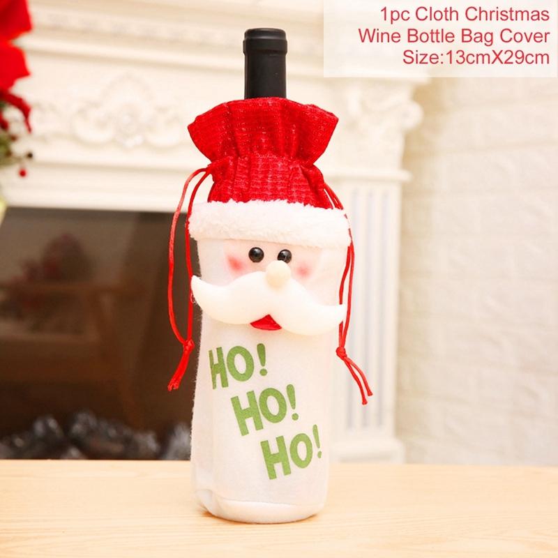 Christmas Wine Bottle Cover Merry Christmas Decorations For Home Christmas Ornament Xmas Table Decor New Year 2026 Navidad Gift