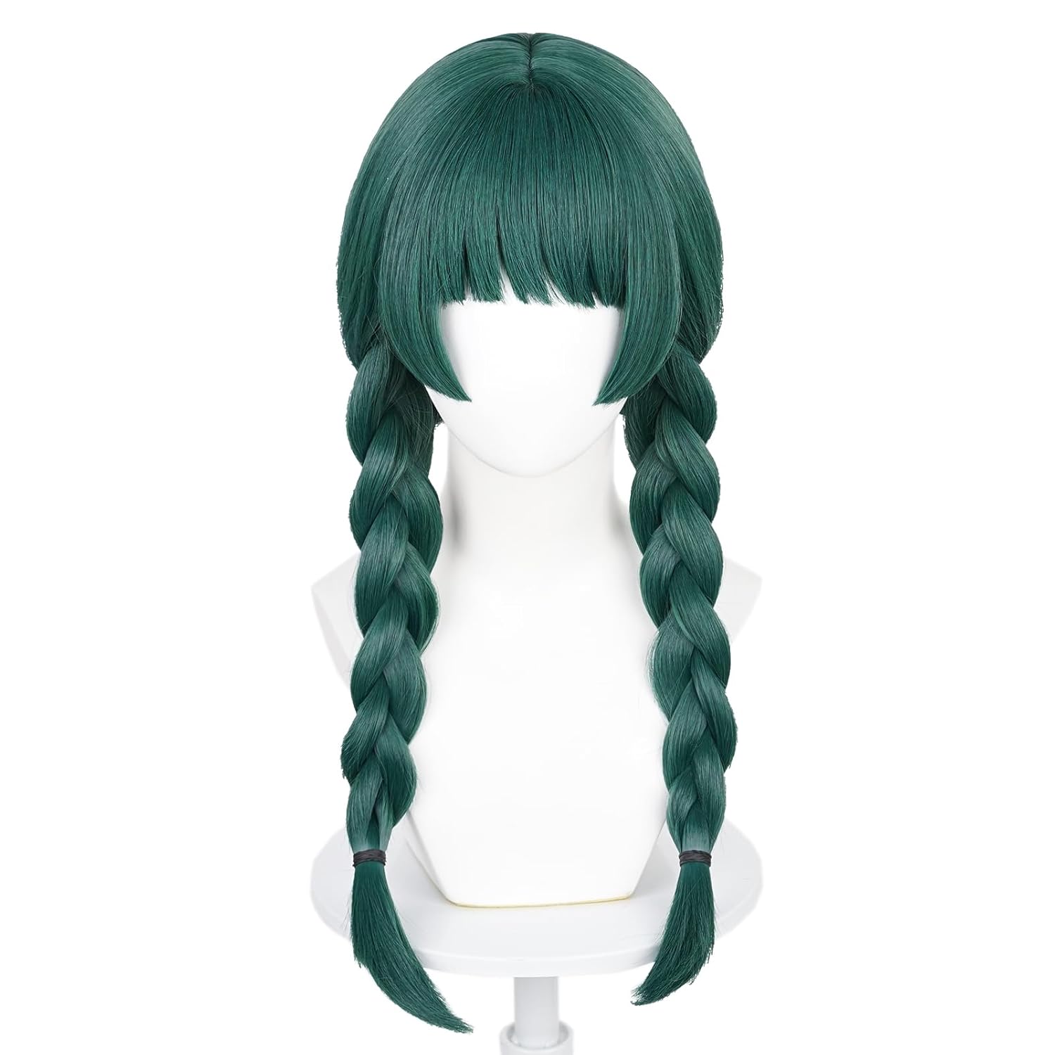 Perruque Cosplay Maomao de Haute Qualité Les Carnets de l'Apothicaire Vert Foncé Résistante à la Chaleur Cheveux Synthétiques Fête Anime Perruques Mao Mao