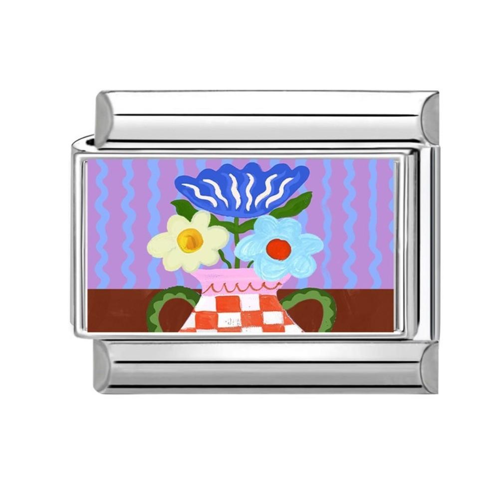 Adjustable Charm Bracelet Stainless Steel Charm Italian Links  For Gifts