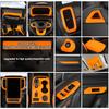 Orange Car Central Gear Shift Panel Rear Air Outlet Frame Door Trim Strip For Ford Ranger Raptor Wildtrak T9   2024 2025