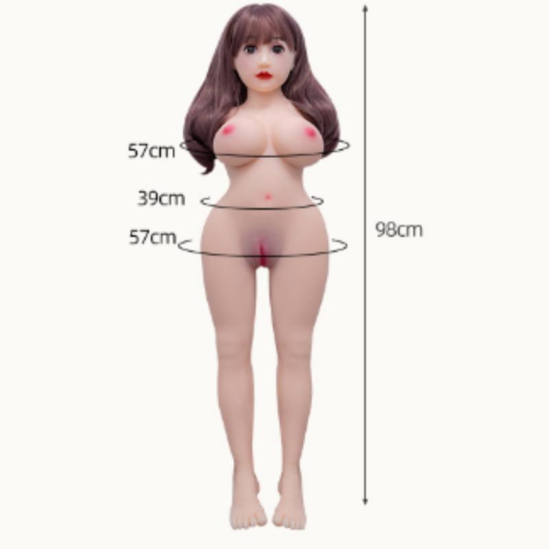 98cm Men's Sex Doll Big Breast Soft Butt Vagina Sex Anal Sex Masturbation Cup Erotic Adult Sex Toy