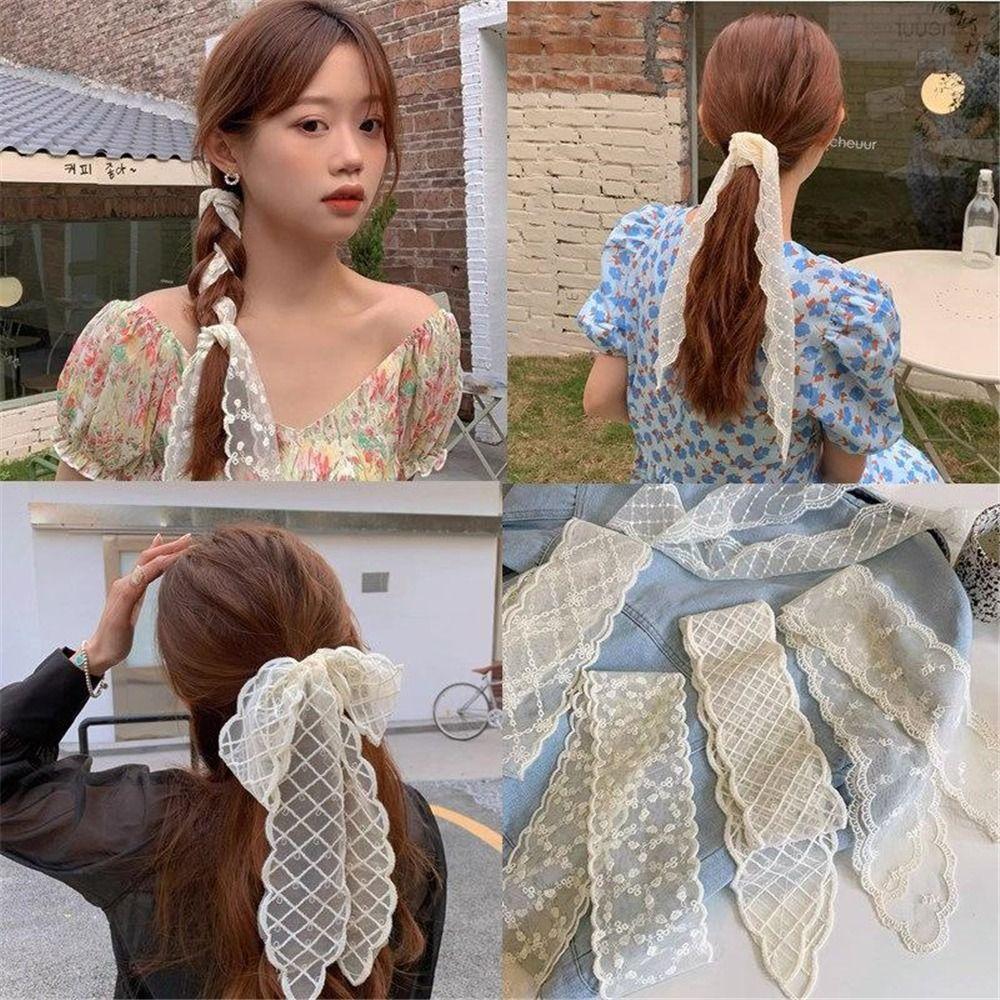 Forest Style Ribbon Headbands Multi-Functional Fairy Hair Tie Fashion Lace Scarf  for Women Girls
