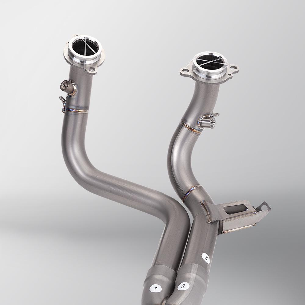 CRF1100L Titanium Alloy Exhaust System with Integrated Front, Middle, and Rear Pipes