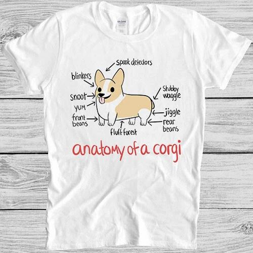 Anatomy Of A Corgi Meme Gift Dog Puppy Meme Gamer Cult Gift Tee T Shirt M966 XXL