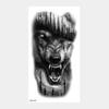 Upper Arm Sleeve Crown Lion Tiger Wolf Head Waterproof Temporary Stickers Body Art Fake Tattoo For Women Men