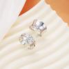 2Pcs/Set Geometric Irregular Open Rings For Women Vintage Simple Silver Color Wide Face Rings Set Daily Wear Jewelry Accessories