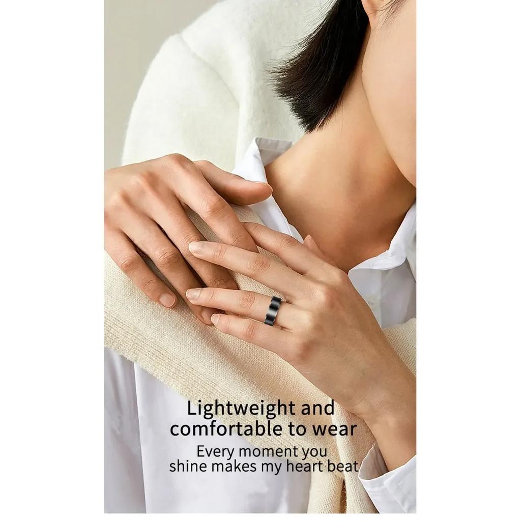 New R6 Smart Ring Heart Rate Blood Oxygen Blood Pressure Sleep Calories Health Multi-language Fitness Tracker