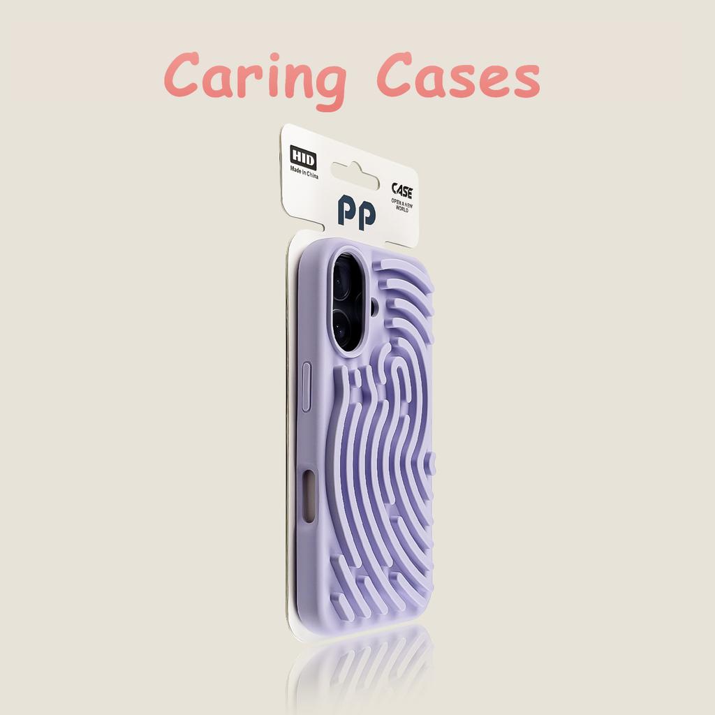 For iPhone 16 Pro Max Case Antique White Fingerprint Maze Silicone Soft Cover Protective Design Compatible with iPhone 15 14 13