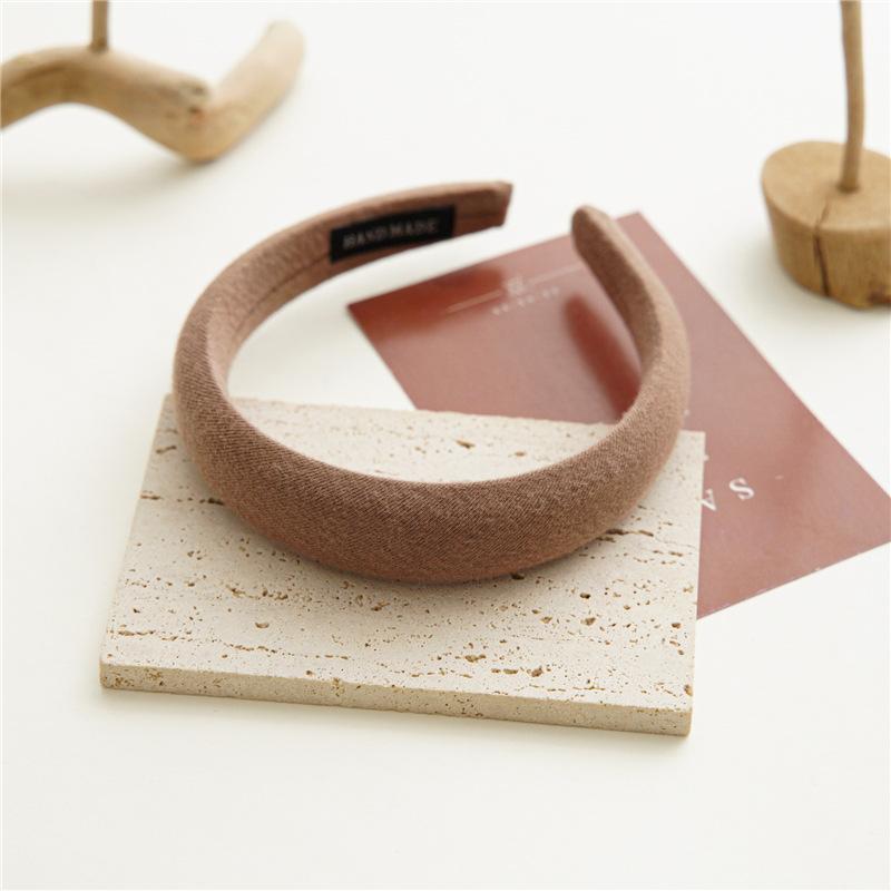 

Женская повязка на голову кофейного цвета, винтажная бархатная повязка для волос из губки, мягкая повязка для волос, головные уборы, резинки, эластичный обруч для волос, аксессуары для волос