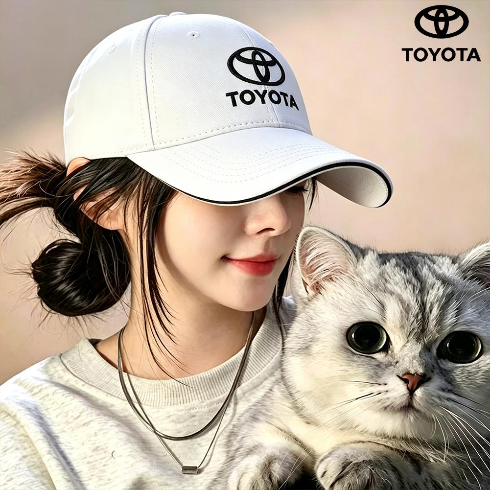 1Pcs Summer Outdoor Sun Protection Golf Adjustable Baseball Cap Car Accessories For Toyota Hilux Corolla RAV4 Camry Highlander