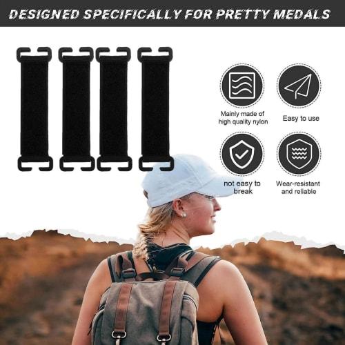 Patch Display Holder with 4 Soft Patch Strips, Portable Molle Attachment, Multifunctional Molle Patch Display Strip, Badge Backpack Molle System Acces