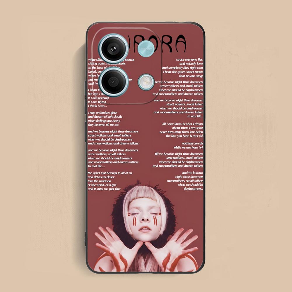 Aurora Aksnes Matte TPU Mobile Phone Case for Xiaomi Redmi Note 14 13 12 11 S Pro Plus 4G 5G Colorful Printing Cover Redmi Note 11S 4G