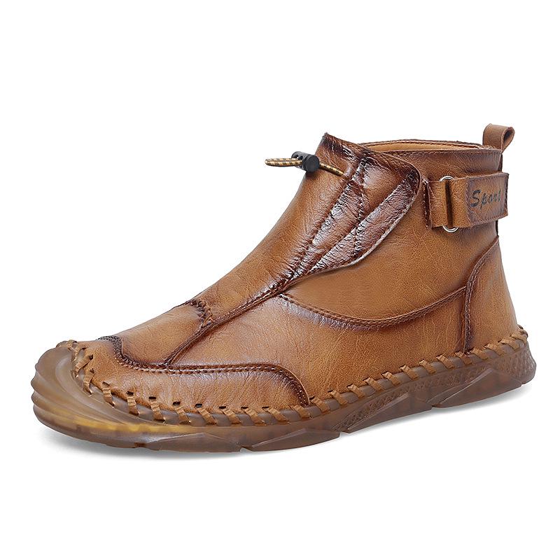 Men s Retro Mid-Top Martin Work Boots - American British Style High-Top Shoes, Large Sizes Available. 44