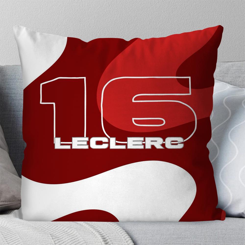 C-Charles L-Leclerc F1 16 Kissenbezug Quadratisches Kissen Schlafzimmer Sofa Freizeit Komfortkissen Auto Wohnzimmer Heimdekoration 40X40