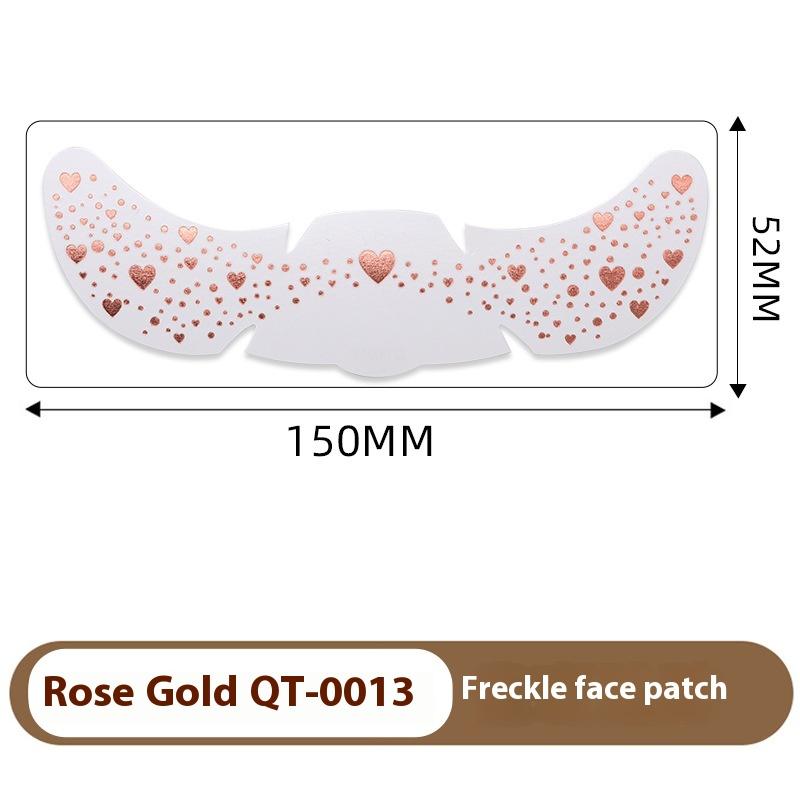Heißes Roségold Sommersprossen Temporäre Tattoo Aufkleber Heißprägung Sommersprossen Make-up Patches Gesichts-Make-up