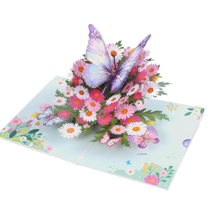 3D Butterfly Pop Up Greeting Cards Postcard For Valentine'S Day Wedding Invitation Greeting Birthday Gift