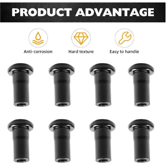 Door Hinge Nuts Compatible with 2018- 2/4-Door Exterior For JL JLU