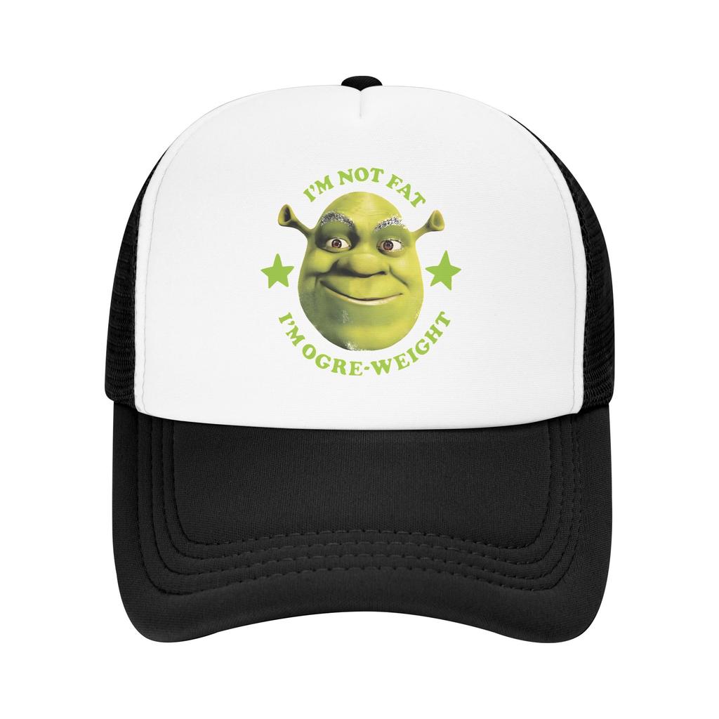 Funny Green Meme Swamped Shrekes Vintage Cartoon Mesh Sun Cap Outfit for Men Women Adjustable Baseball Cap Mesh-Back Summer