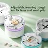 Portable 2-in-1 Pill Box with Pill Cutter for Cutting Small Pills or Large Pills in Half & Quarter Travel Pill Organizer Case