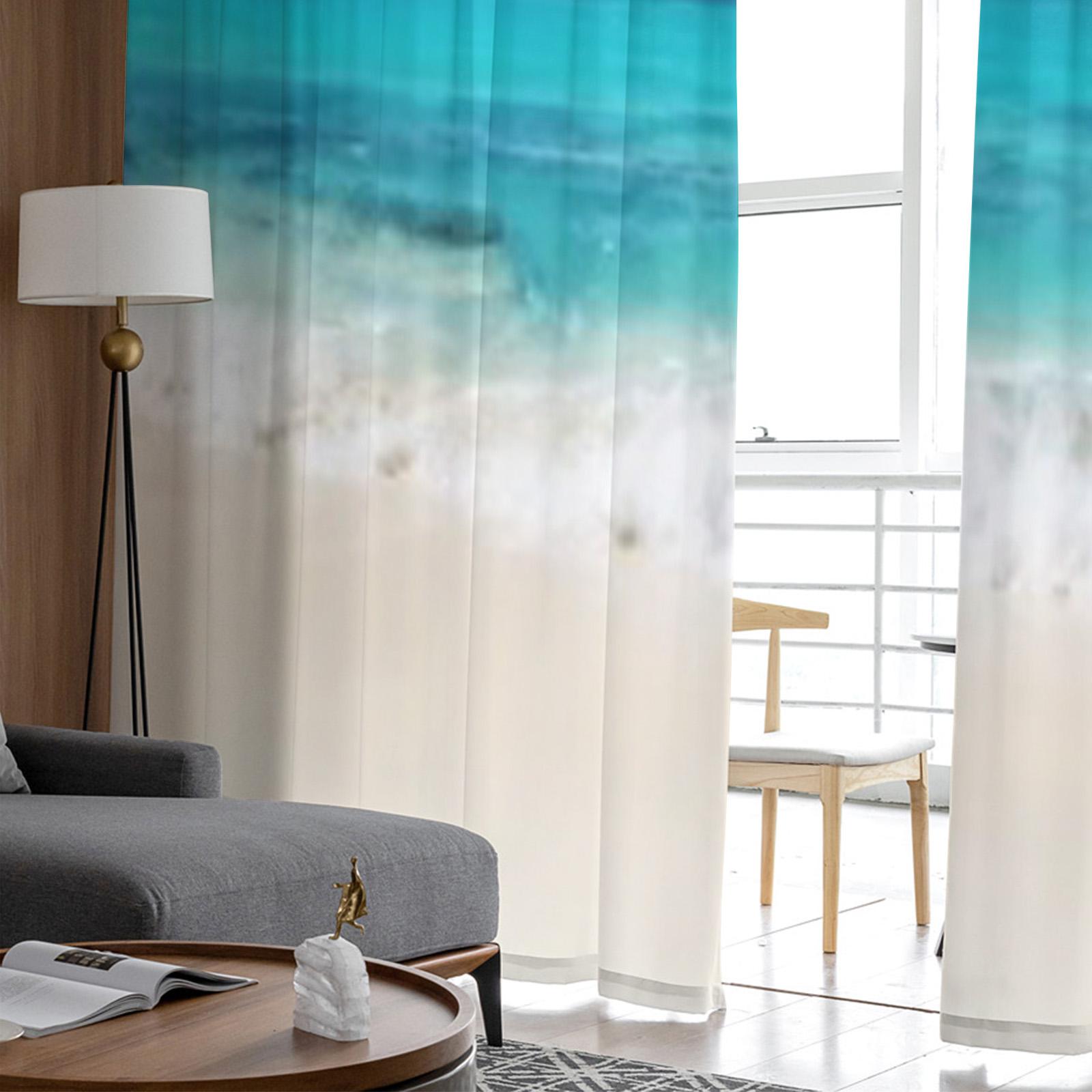 Карибское море и солнечный день Тюль Прозрачные шторы для гостиной — фото 3