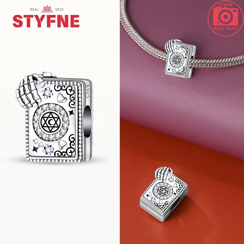 

New Copper Purple Flying Witch Hat & Magic Book Stylish Charms Beads Fits Original Bracelet Jewelry Diy Halloween Charm For Women Gifts