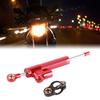 Universal Motorrad Aluminiumlegierung Lenkungsdämpfer Stabilisator Sicherheitskontrolle (rot)