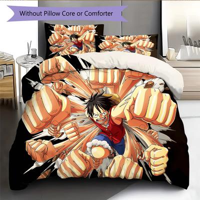 Cartoon Pattern Bedding Quilt Set Quilt Cover Pillowcase Home Decoration Birthday Gift (1 * Duvet Cover + 2 * Pillowcase, Without Core)