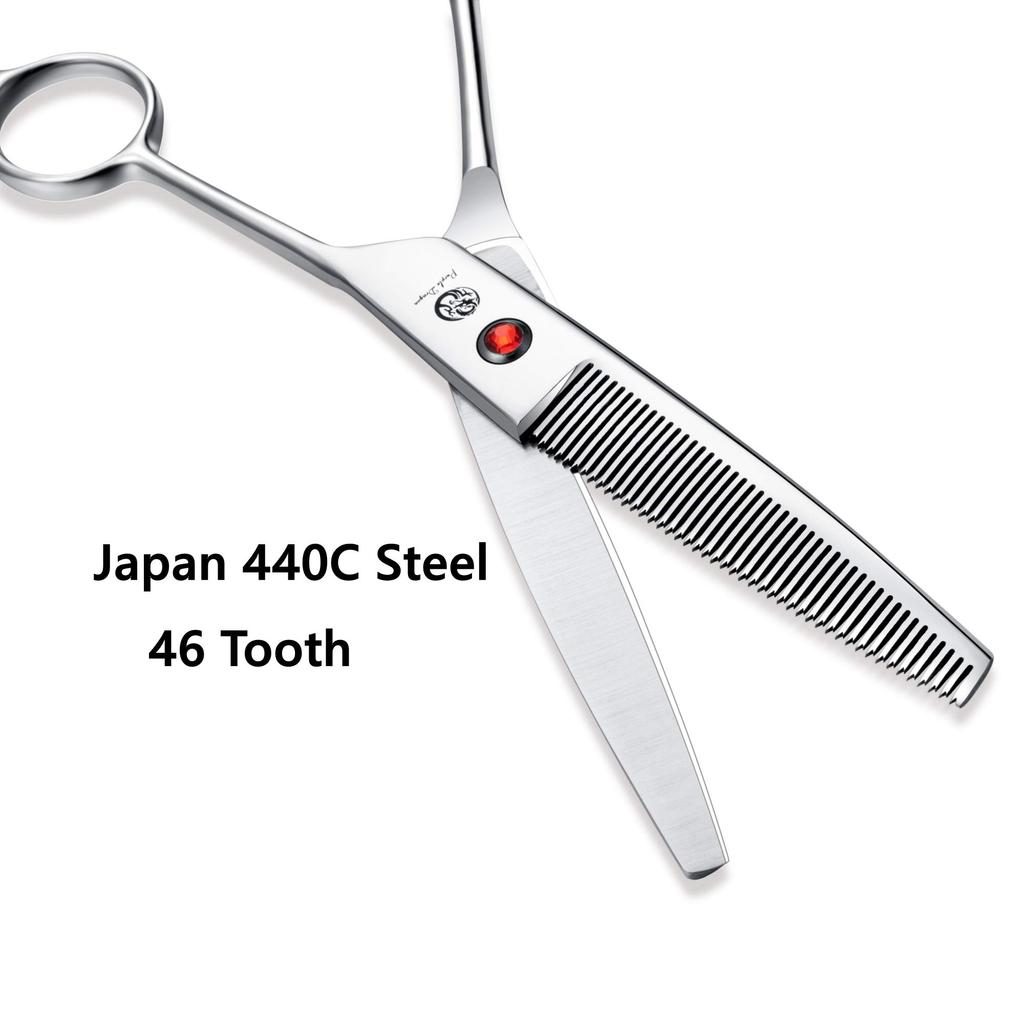 Purple Dragon Pet Thinning Thinning Shears for Dogs and Grooming Japanese Carbon Steel 420c Professional Scissors for Scissors, Self-Cutting Cats,