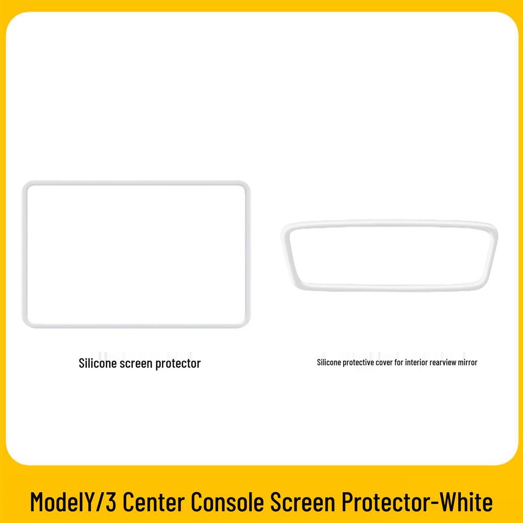 Tesla Model 3/Y Screen Protector Silicone Frame Center Console Car Accessory