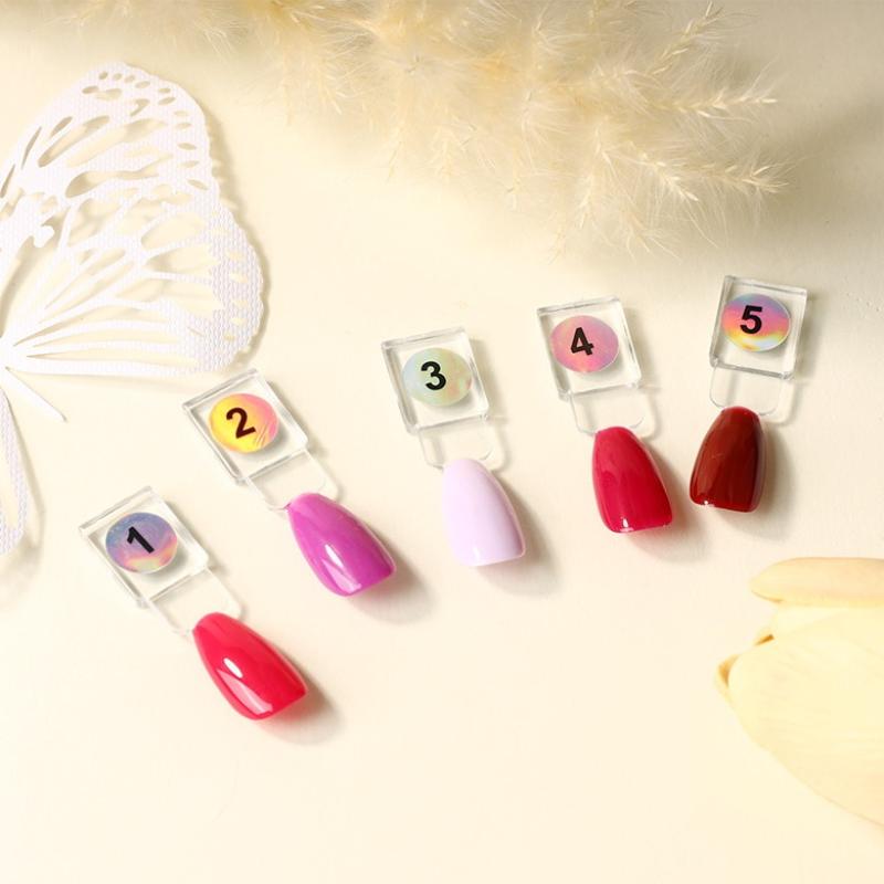 24 ks Vzorník barev laku Magnetický Displej s tipy umělých nehtů Průhledná barevná karta Stojánek na lakový gel Paletka na nehty Lepidlo na nehty Cvičení